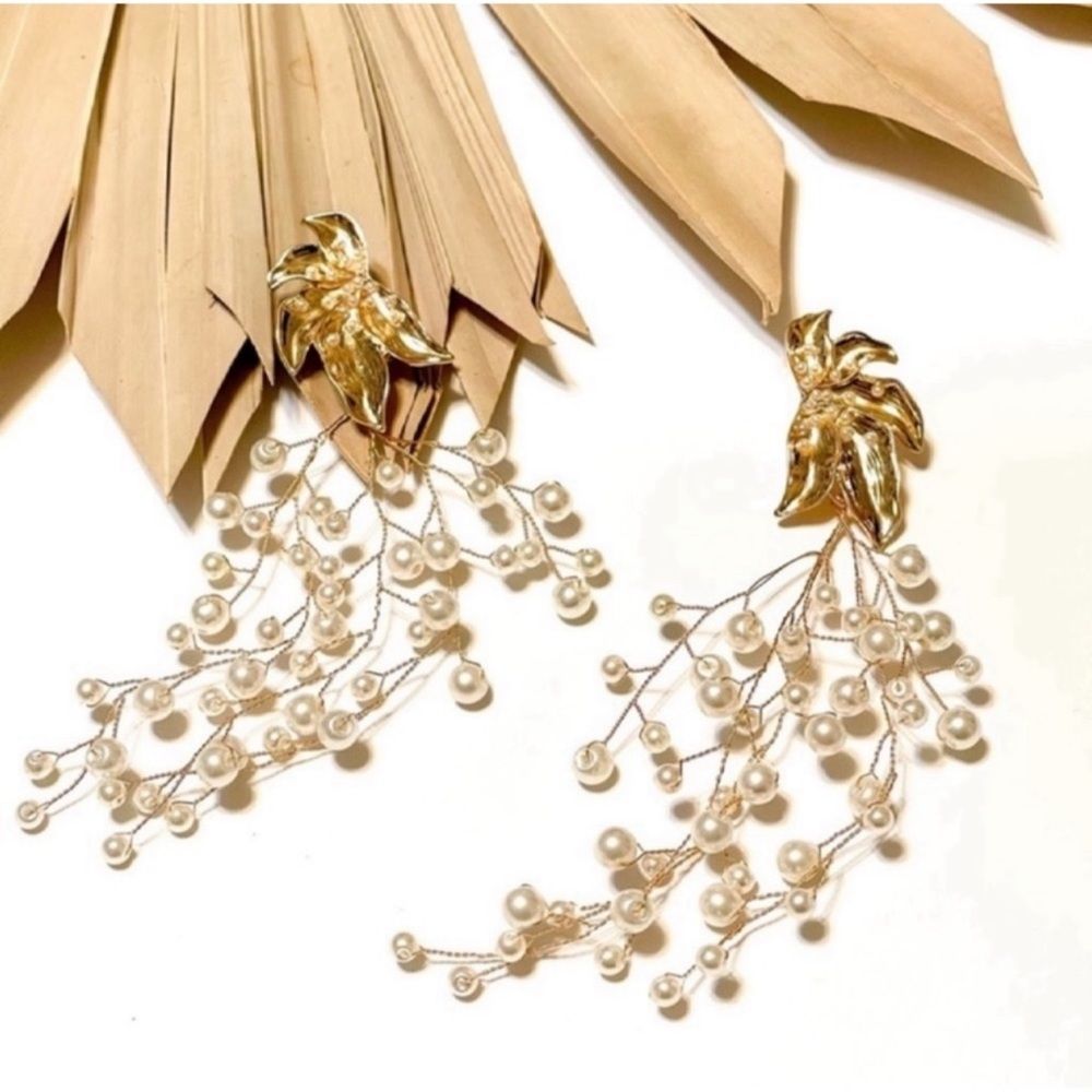 Flower statement earrings #211 - Picture 4 of 6